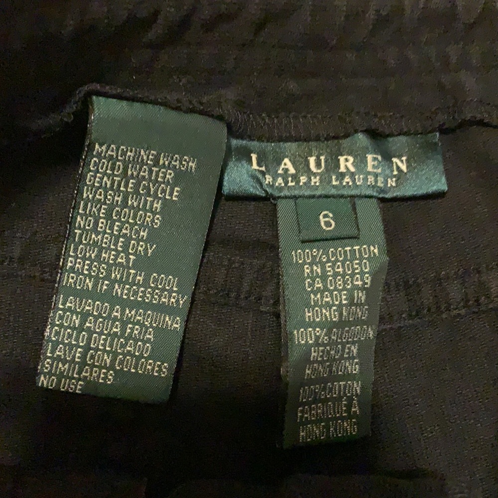 Lauren Ralph Lauren Cotton Black Cargo Utility Workwear Shorts - Picture 8 of 9